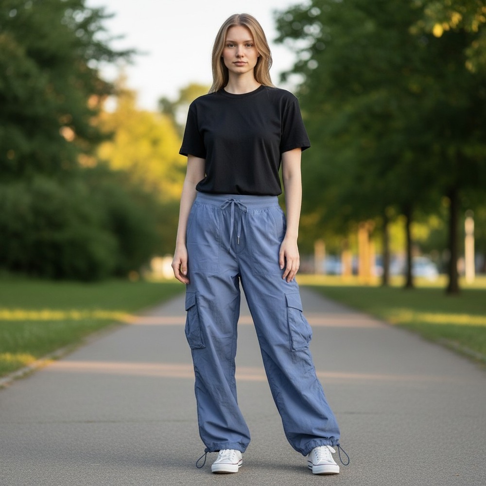Lululemon Beyond the Studio Cargo Pants Women XS Blue Excellent Jogger